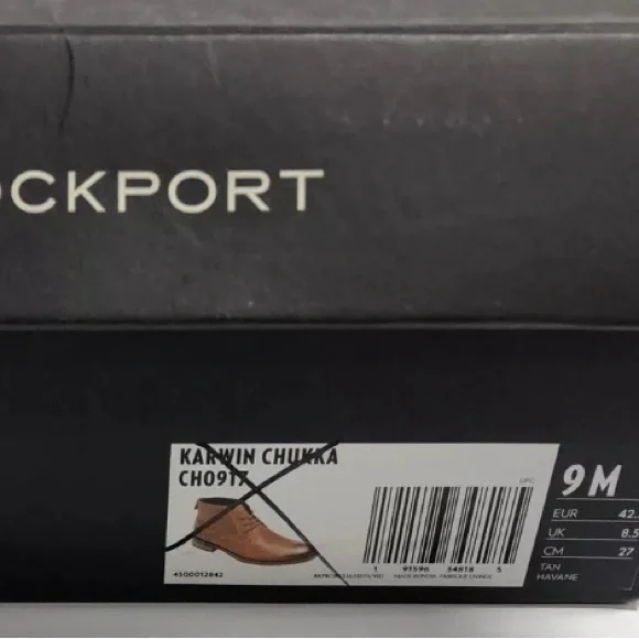 Rockport Men's Karwin Chukka Brown Leather Boot 9 M - Picture 7 of 7